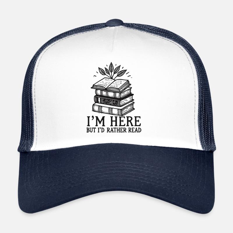 Retro book design for book lovers and bookworms Trucker Cap