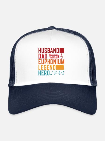 Euphonium Mari Papa Légende Héros Barytons - Casquette trucker  - blanc/marine - Devant