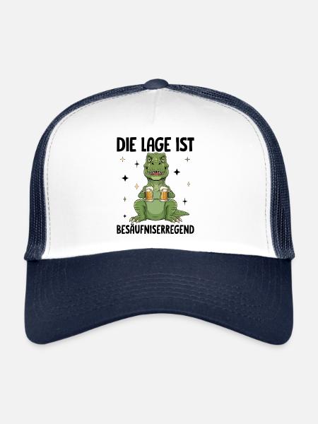 The situation is drunkenness - Trucker Cap - white/navy - Front