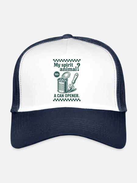 Prepper Survival Bushcrafting Funny Saying - Trucker Cap - white/navy - Front