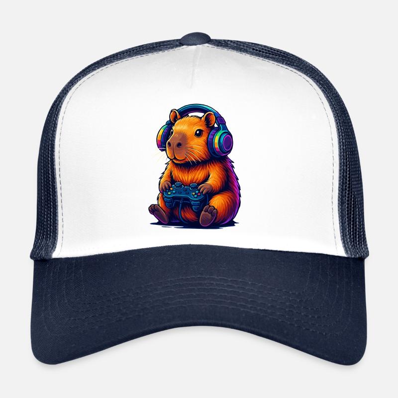 Gaming Capybara Vibes Trucker Cap