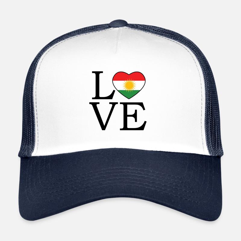 Drapeau du Kurdistan Bakur Bashur Rojava Rojhlt Newroz Casquette trucker 