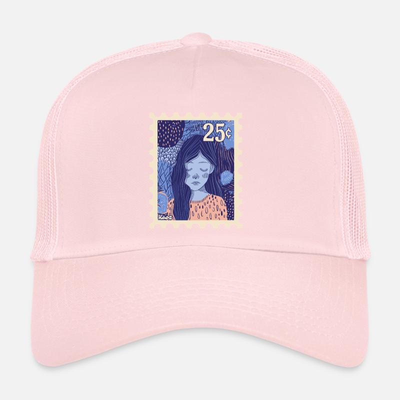 Fille aux cheveux longs au look rétro Casquette trucker 