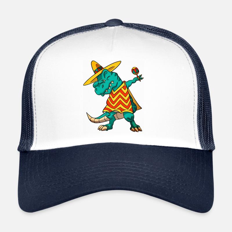 Dabbing T-rex Dinosaur Cinco De Mayo Fiesta 2026 Trucker Cap