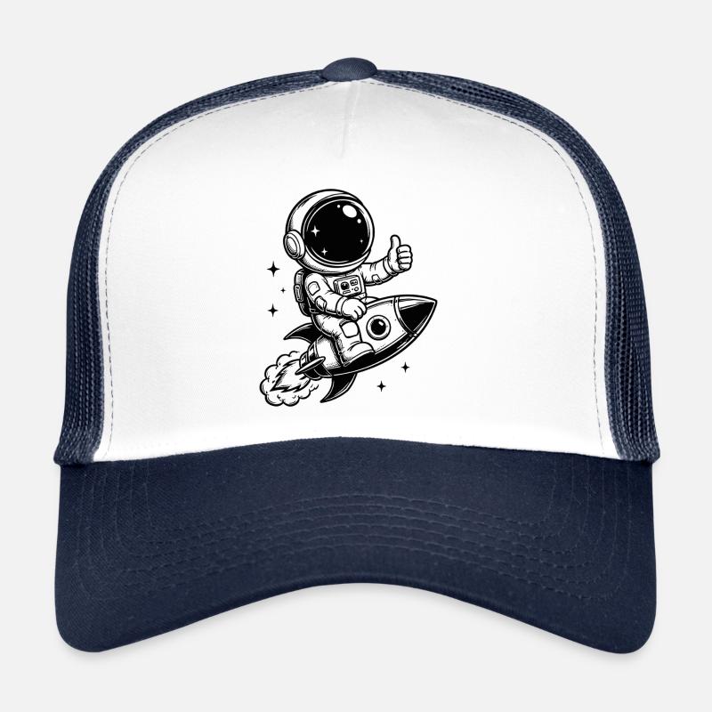 Astronaut auf Rakete Weltraum Abenteuer Trucker Cap