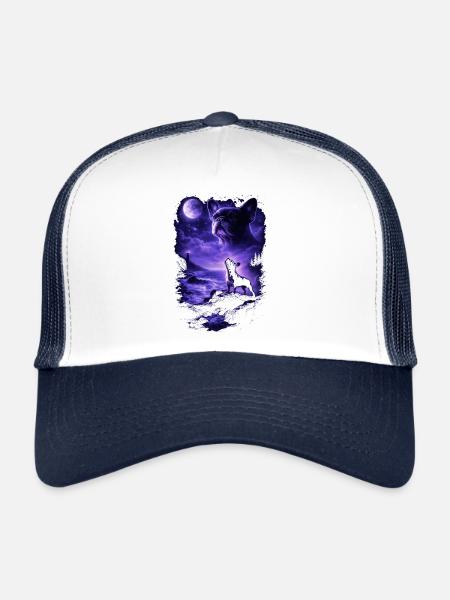 Dog Mom Dog Dad - Trucker Cap - white/navy - Front