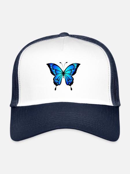 Butterfly - Trucker Cap - white/navy - Front