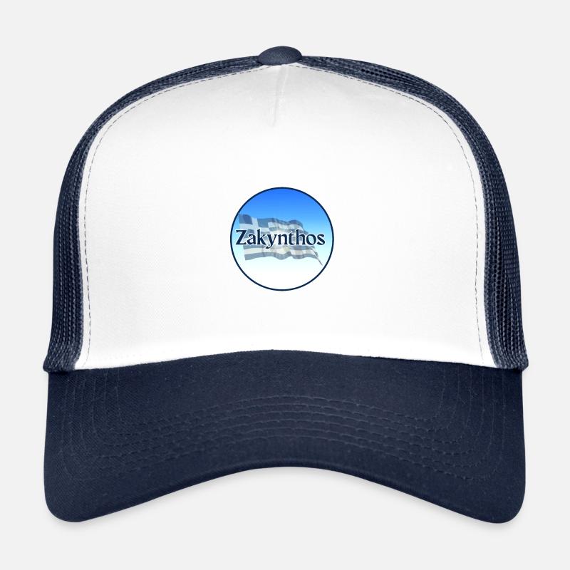 Zakynthos Grèce Drapeau grec Casquette trucker 
