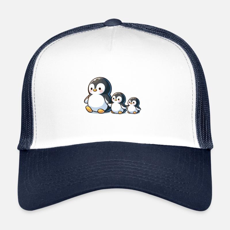 Petits pingouins Pingouin Famille Mignon Casquette trucker 