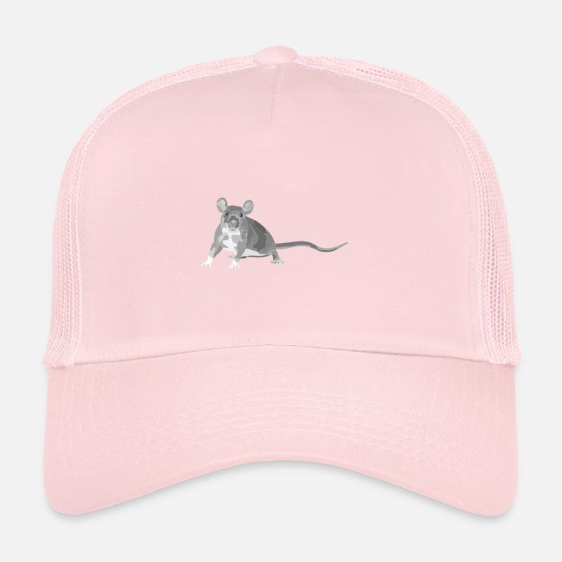 Rongeur souris rat au nez rose Casquette trucker 