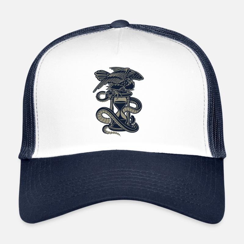 Hourglass, eagle, snake Trucker Cap