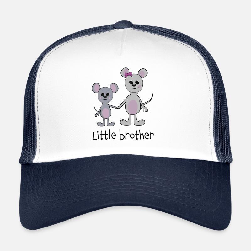 sweet mouse siblings "Little Brother" - Trucker Cap - white/navy
