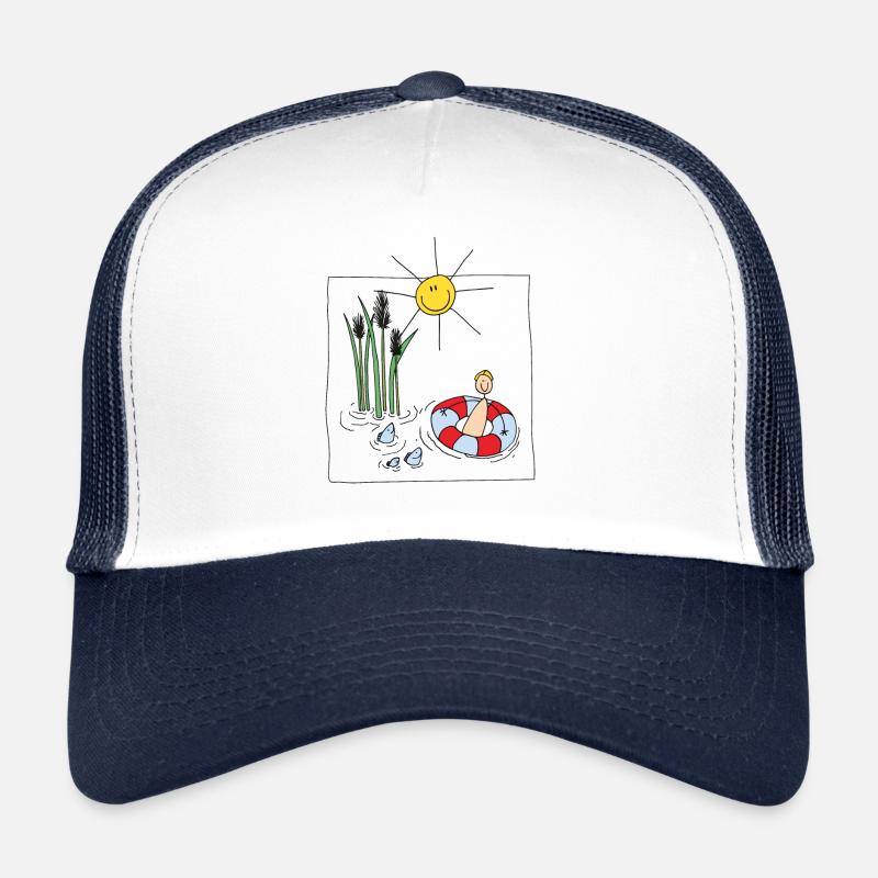 Badespaß - Trucker Cap - Weiß/Navy