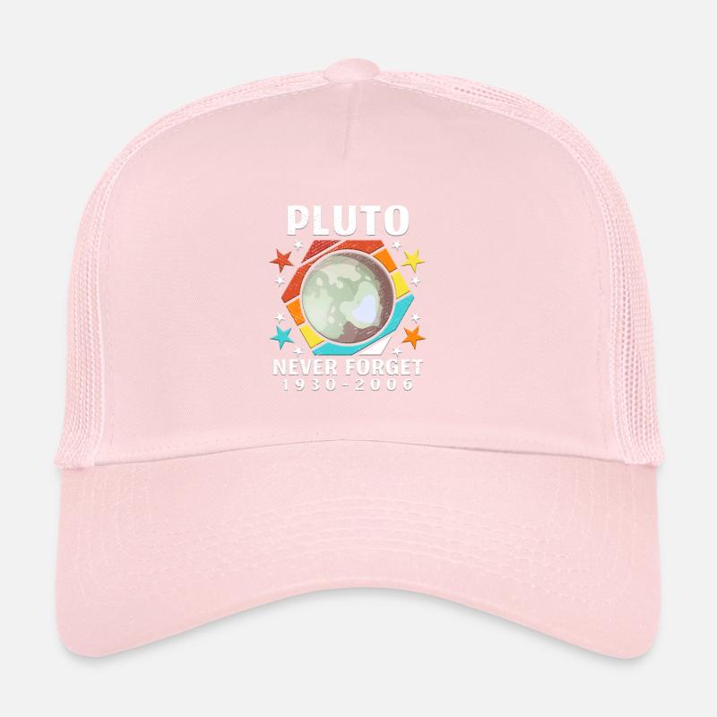 Pluto Never Forget Astronaut Planet Space Trucker Cap
