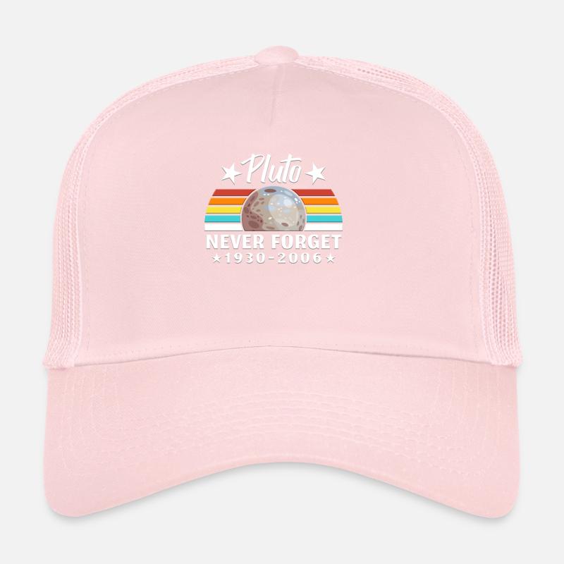 Pluto Never Forget Astronaut Planeten Space Trucker Cap