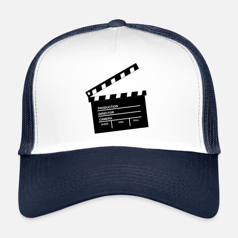 clap de cinema - Casquette trucker  - blanc/marine