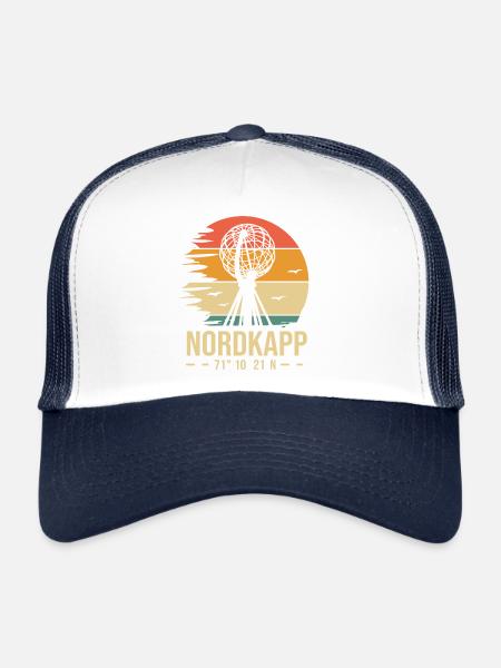 Nordkapp cap nord norvége - Casquette trucker  - blanc/marine - Devant