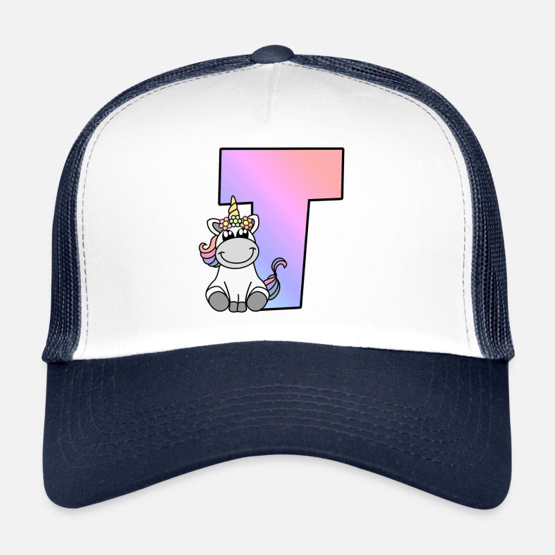 Licorne Lettre T Casquette trucker 