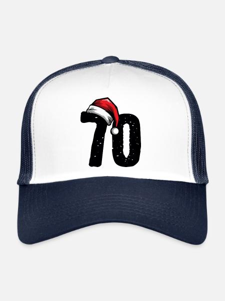 70 Number Christmas - Trucker Cap - white/navy - Front