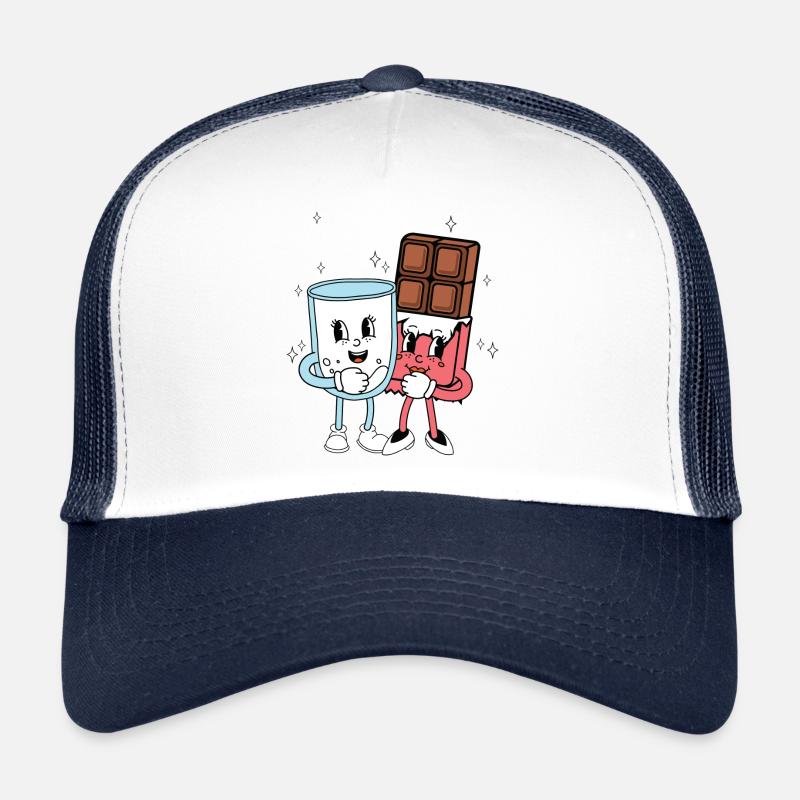 Chocolat et lait les meilleurs amis chocolat Casquette trucker 