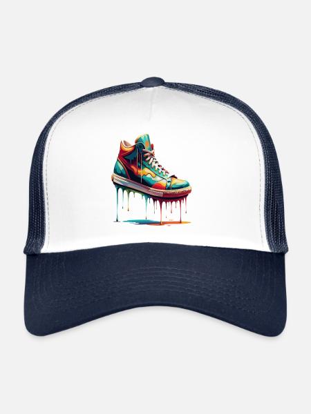 Tennis de la peinture - Casquette trucker  - blanc/marine - Devant