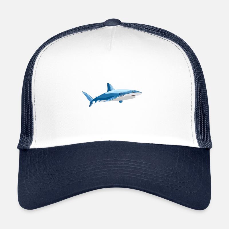 Great white shark fish - largest predatory fish for fishermen Trucker Cap