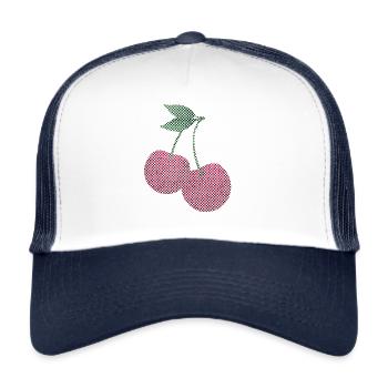 Sweet cherry fruit strawberry gift cherry tree - Trucker Cap - white/navy - Front