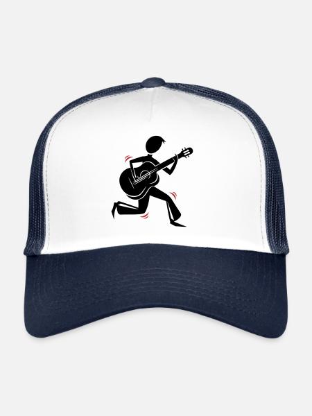 Guitarist Latino - Trucker Cap - white/navy - Front