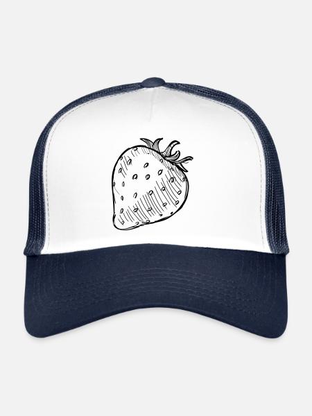 Fraise de la - Casquette trucker  - blanc/marine - Devant