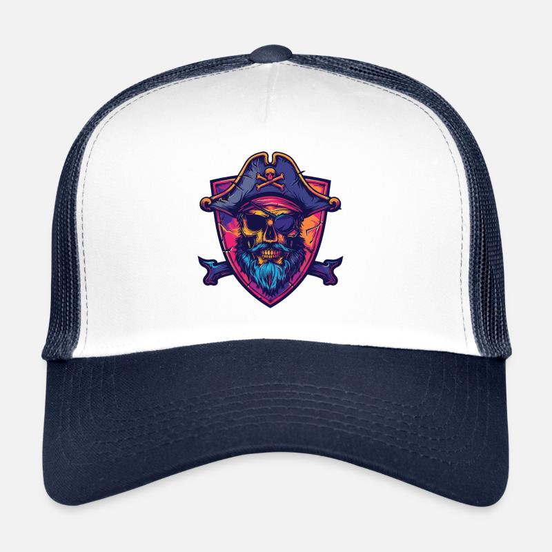 Crâne de pirate Casquette trucker 