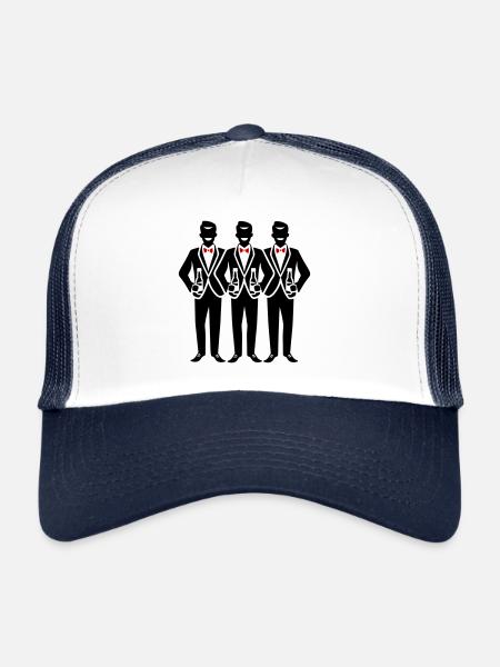 Bachelor Party Crew - Trucker Cap - white/navy - Front