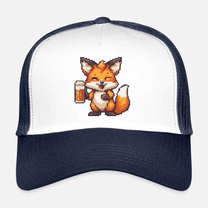 Fox bière pixel Casquette trucker 