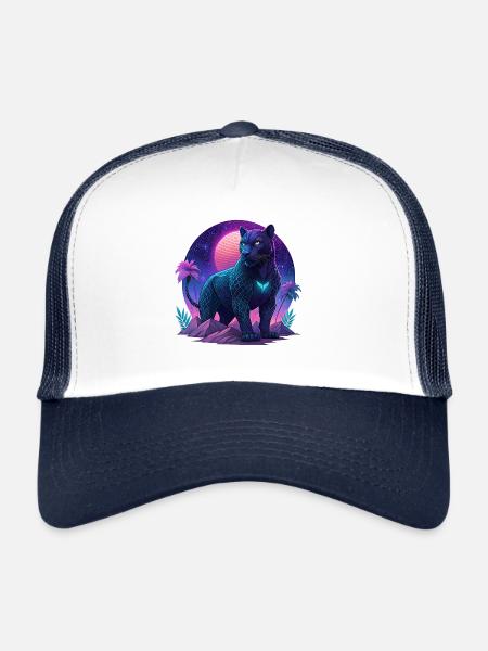 Black Panter - Trucker Cap - white/navy - Front