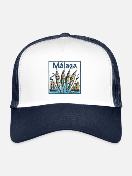 skewers in Malaga - Trucker Cap - white/navy - Front