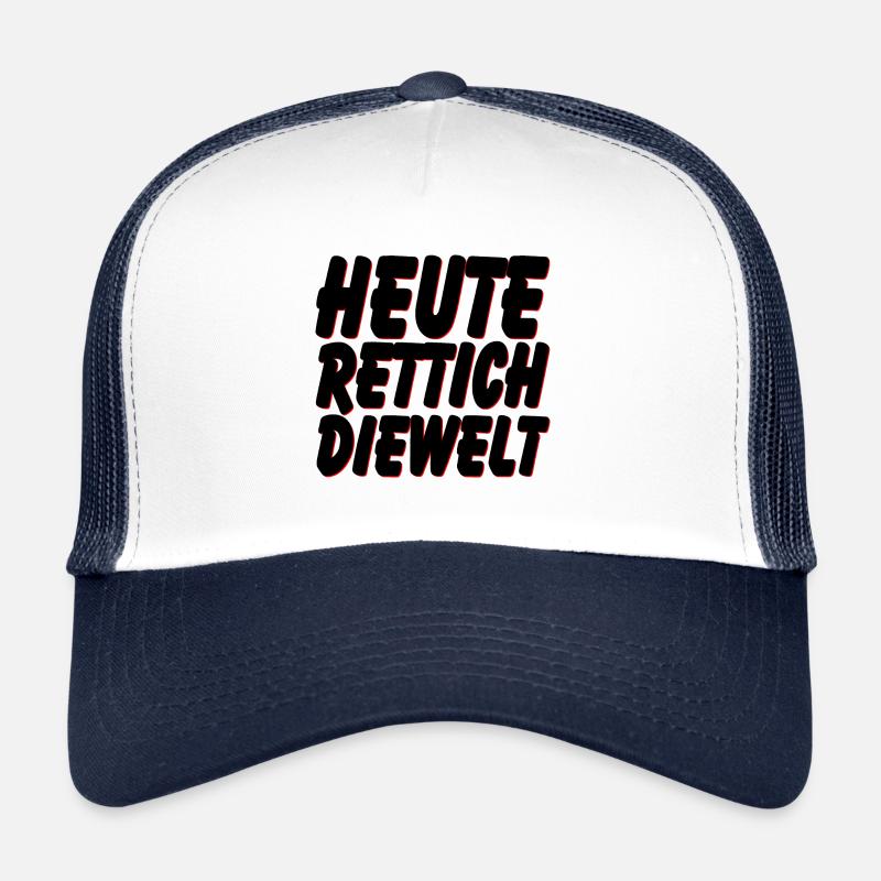 heute rettich schwarz - Trucker Cap - Weiß/Navy