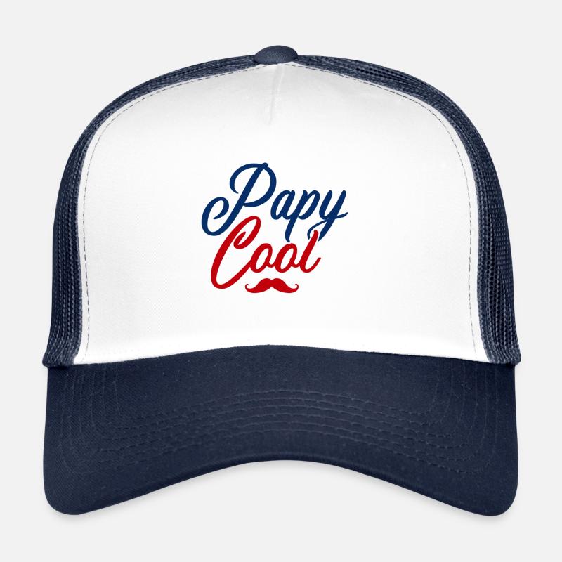 Papy cool moustache Casquette trucker 