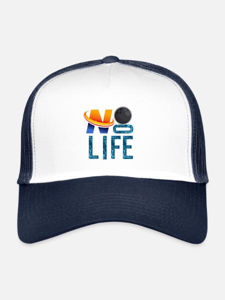 NO BOWLING NO LIFE - Casquette trucker  - blanc/marine - Devant
