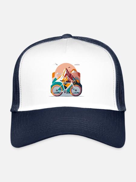 Mountain Bike - Trucker Cap - white/navy - Front