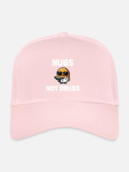 Croquettes de poulet drôle pépite de poulet dessin - Casquette trucker  - rose pâle - Devant