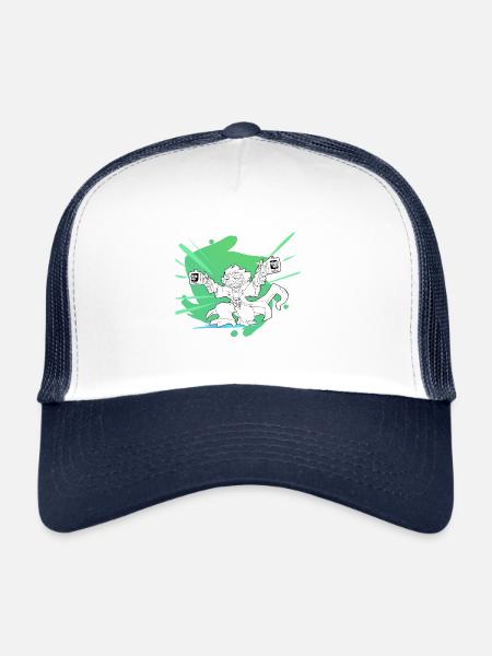 the hunter lizard - Casquette trucker  - blanc/marine - Devant