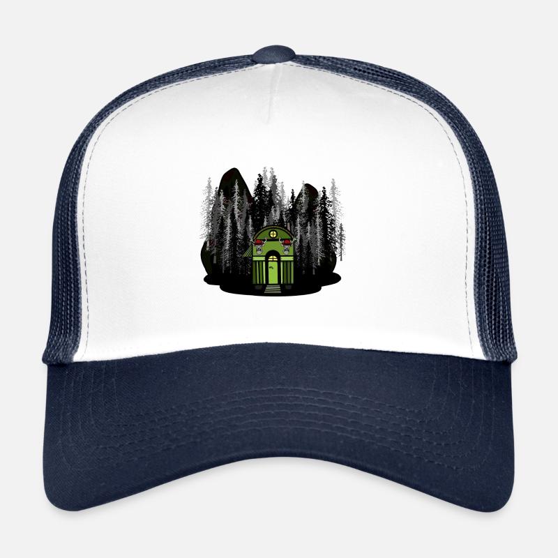 Hunter Cabin Forest Nature Nature Lovers Wilderness Dark Trucker Cap