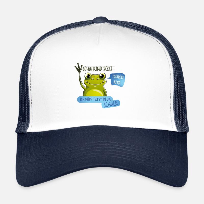 Tschüß Kita - Schulkind - Trucker Cap - Weiß/Navy