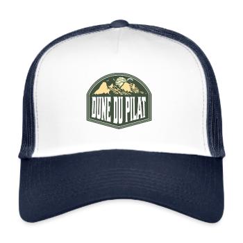 Dune du Pilat, Arcachon, France - Casquette trucker  - blanc/marine - Devant