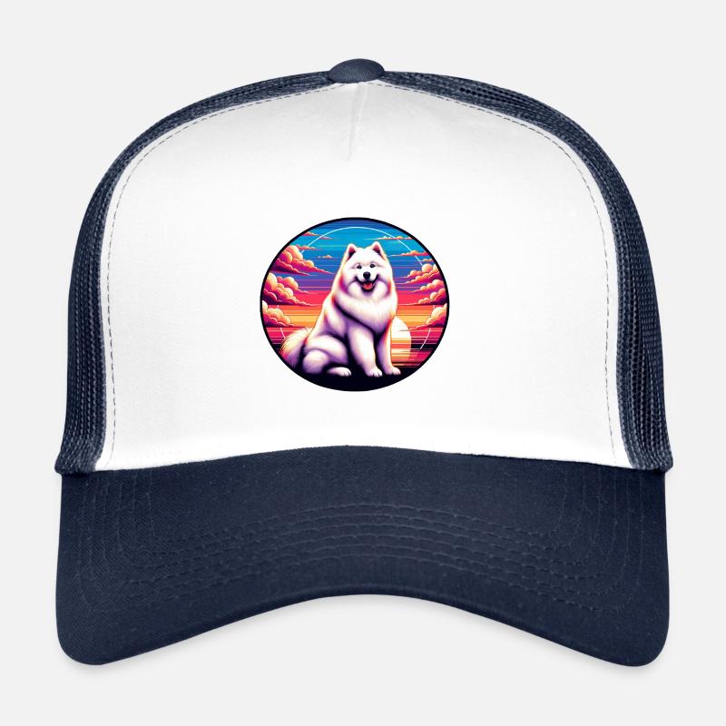Samojeden Hund Geschenke Niedlicher Samojeden Hund Grafik Trucker Cap
