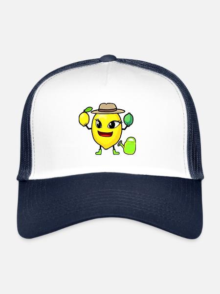 Lemon Lemons Gardener Hobby Gardener Fruit - Trucker Cap - white/navy - Front