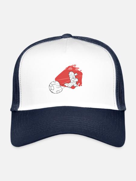 foot monster - Casquette trucker  - blanc/marine - Devant