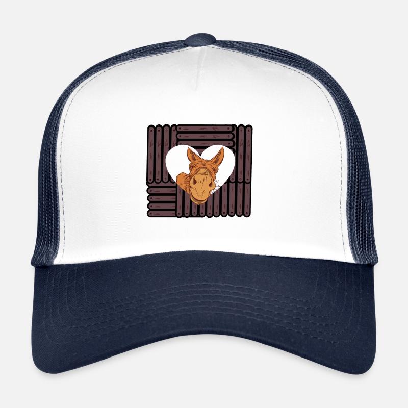 Muli Donkey Ungulate Heart Hearts Valentine's Day Trucker Cap