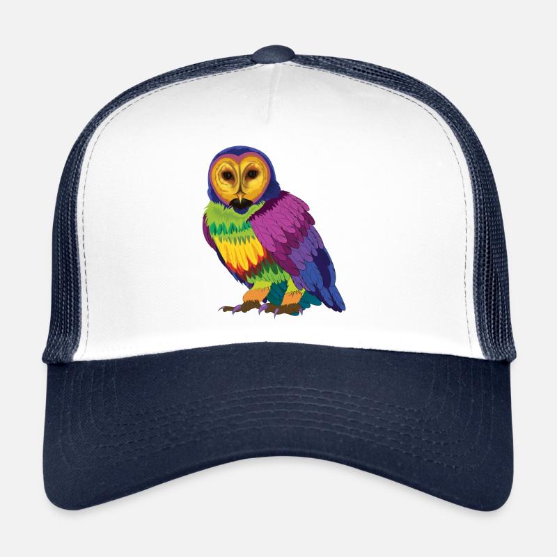 Hibou arc-en-ciel Casquette trucker 