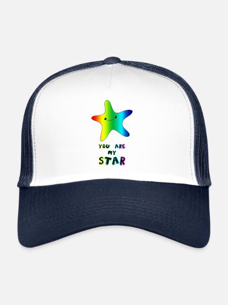 You Are My Star Mignon anniversaire de l’étoile de mer Chemise - Casquette trucker  - blanc/marine - Devant