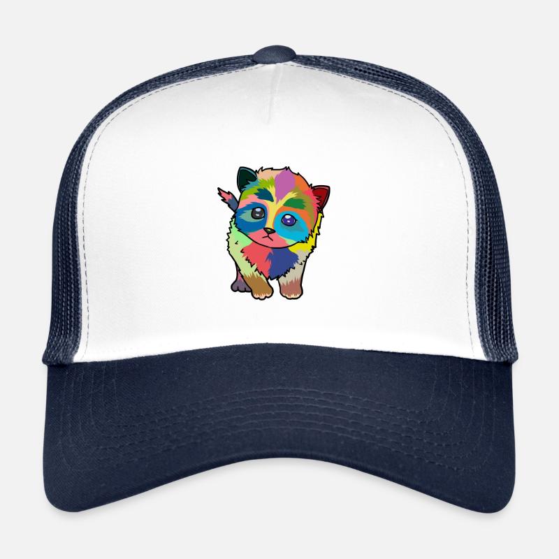 Little colorful cute cat Trucker Cap